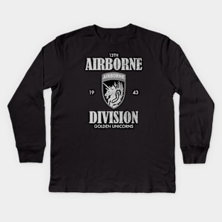 13th Airborne Division (distressed) Kids Long Sleeve T-Shirt